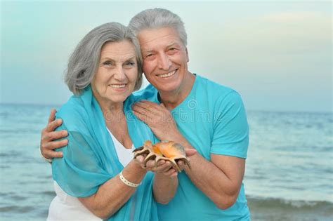 Elderly Couple At Tropical Beach Stock Image Image Of Holiday Nice 56315799