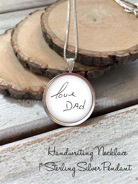 STERLING SILVER handwriting necklace Handwriting jewelry | Etsy