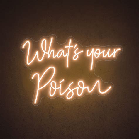 Whats Your Poison Bar Neon Sign Hdjsign Hdj Sign