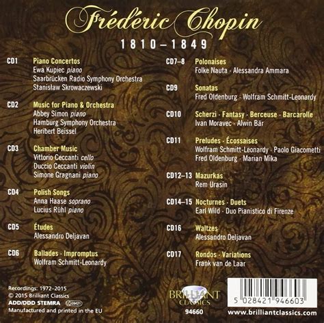Chopin Complete Edition Box Set Various Artists