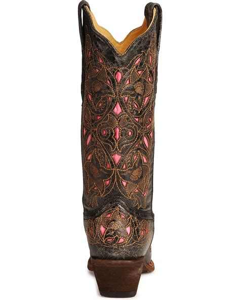 Corral Womens Inlay Snip Toe Western Boots Boot Barn