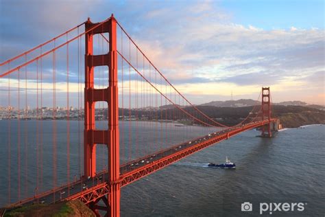 Papier Peint Golden Gate Bridge Et La Baie De San Francisco Pixersfr