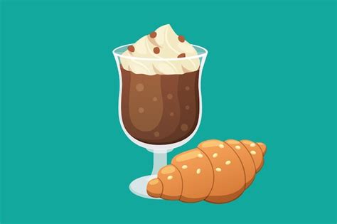 Premium Vector Coffee And Sweet Dessert Illustration