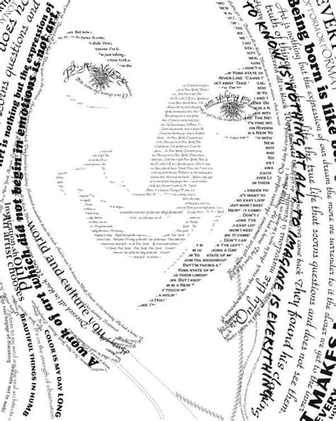 Text Portrait On Behance Text Portrait Portrait Images Painting