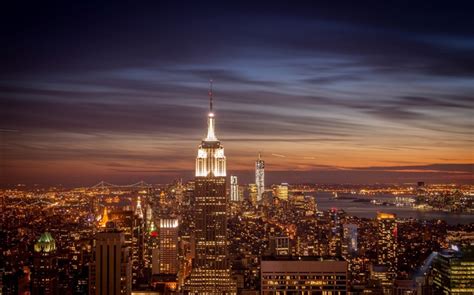 뉴욕의 엠파이어 스테이트 빌딩 도시의 밤 Hd 배경 화면 13 배경 화면 미리보기 풍경 배경 화면 V3 벽지 역