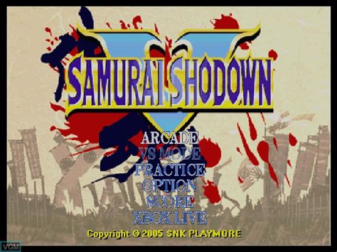 Samurai Shodown V For Microsoft Xbox The Video Games Museum