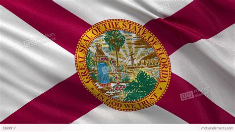 Us State Flag Of Florida Seamless Loop Stock Animation 3369917