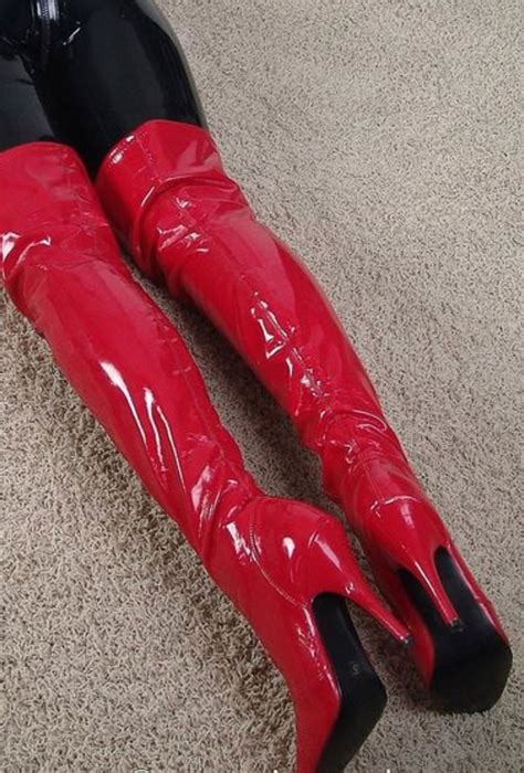 Pin By John Dennis On Boots Shiny Boots Leather Thigh High Boots
