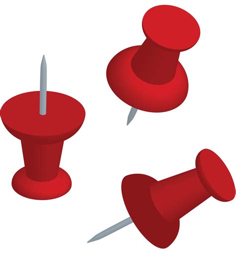 Push Pins 3d Set 2 Red Free Stock Photo Freeimages