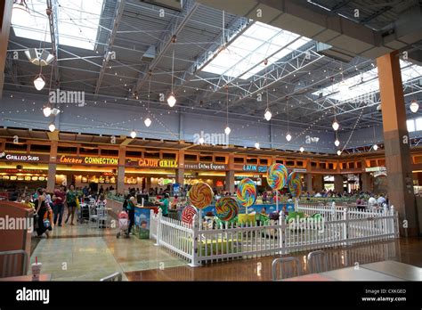 Food Court In The Dolphin Mall Shopping Centre In Miami Florida Usa