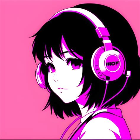 Premium Ai Image Adorable Anime Girl Immersed In The World Of Music