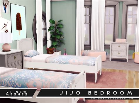 Jijo Bedroom Set Onyx Sims