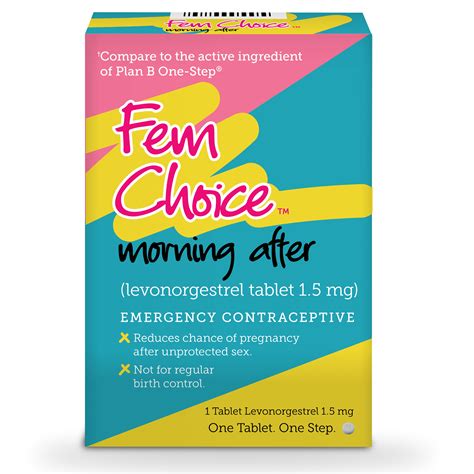 Fem Choice Emergency Contraceptive Pill Compare To Plan B One Step