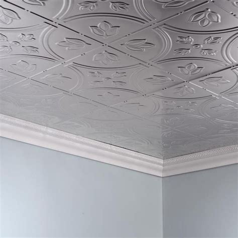 It provides a great look, noise level reduction versus a tile ceiling and is inexpensive to install. Fasade Ceiling Tile-2x4 Direct Apply-Traditional 5 in ...