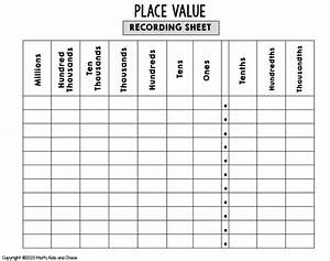 Printable Place Value Charts