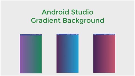 Gradient Color Background Android Studio Youtube