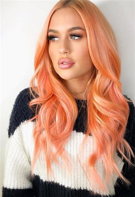 67 Pretty Peach Hair Color Ideas How To Dye Your Hair Peach