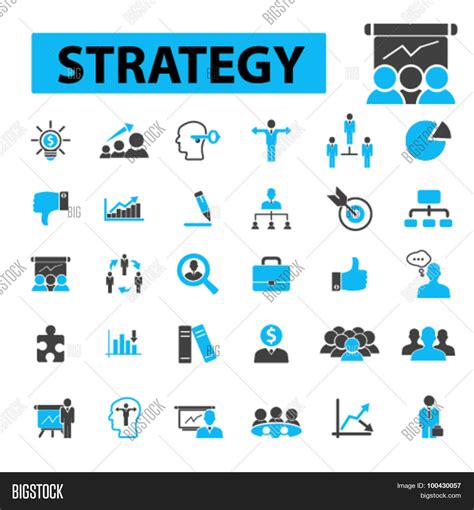 Strategy Icons Concept Plan Vector And Photo Bigstock