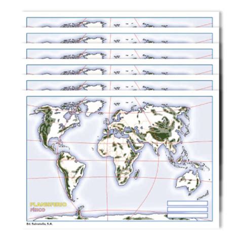 Mapas Planisferio F Sico Paquete De Mapas Editorial Salvatella