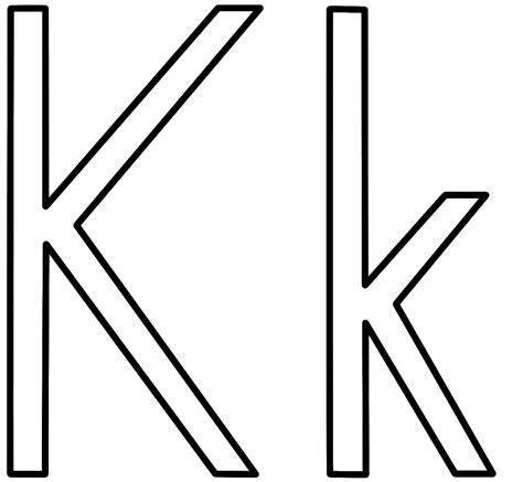 Aside from making your kid happy, you also earned their affection. Letter K - Coloring Page (Alphabet)
