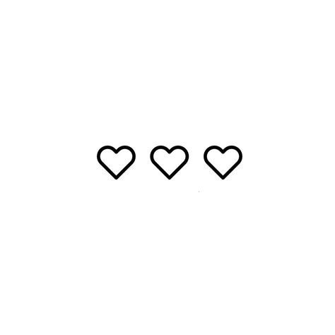 Heart Outline Set Of 3 Tattoo Icon