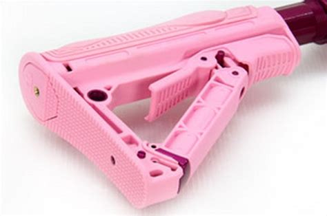 Gandg Pink Femme Fatale Ff26 Blowback M4 Integrated Flashlight And Laser Airsoft Gun W Battery