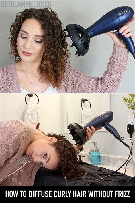 Grab your blow dryer and set it on medium heat setting to blow dry your curly hair without frizz. How to diffuse curly hair without frizz in 2020 | Hair ...
