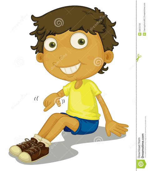 Sitting With Shoes On Stock Vector Illustration Of