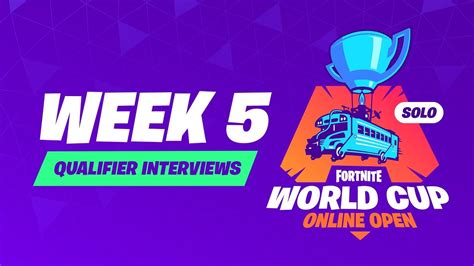 Below, take a look at the final standings, also two lists that double as rosters for new teen millionaires. Fortnite World Cup - Week 5 Qualifier Interviews - YouTube