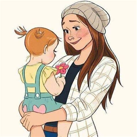 Pin By Chiquin Flor On Bebes Mom Drawing Mother Daughter Art
