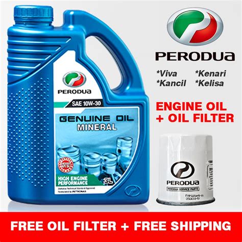 Lebih lancar pergerakan dalam enjin dan mudah melincirkan komponen yang bergerak jika semakin kurang kelikatan minyak itu. New Original Perodua SAE 10W30 Mineral Engine Oil 3L With ...