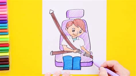 How To Draw Wear Seat Belt Road Safety Poster