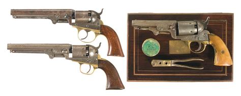 Three Antique Percussion Revolvers A Jm Cooper Second Model Pocket
