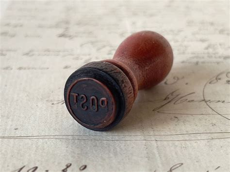 Vintage Ink Stamprubber Stamp Post Stamp Wood And Rubber Circa