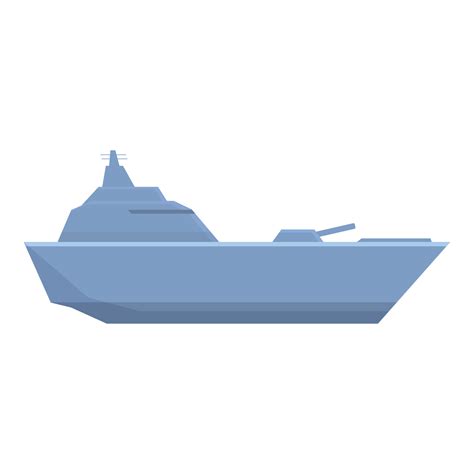 Vector De Dibujos Animados De Icono De Destructor De Barcos Armada