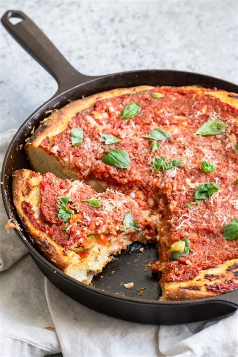 Chicago Style Deep Dish Pizza Recipe The Curious Chickpea