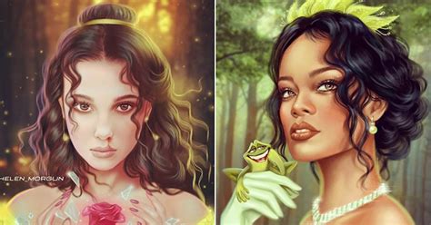 Artist Transforms Female Celebrities Into Disney Princesses POPSUGAR