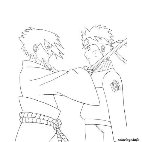 Coloriage Naruto Et Sasuke Dessin