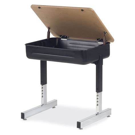 873 Series Laminate Adjustable Height Lift Lid Desk Set Of 2 Desk