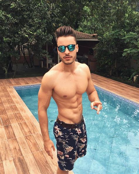 Sexy Turkish Guys Shirtless Fit Muscular Body Abs Pecs Sunglasses Pool