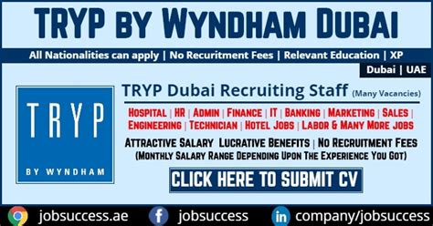 tryp by wyndham dubai careers offers latest jobs announcement