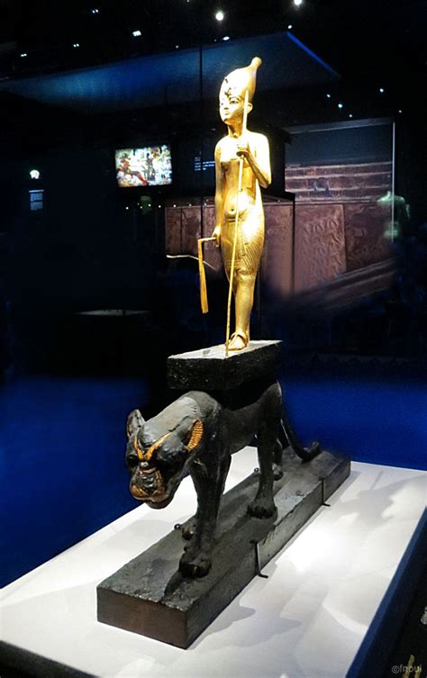Tutankhamun Exhibition Gem 11552 Gilded Wooden Statuette Of