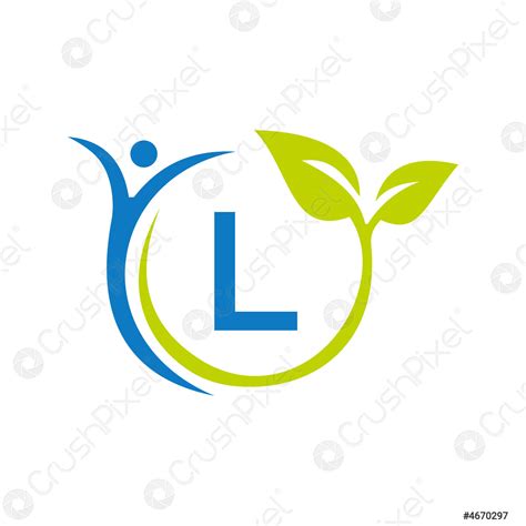 Letter L Health Care Logo Design Medical Logo Template Bio Stock