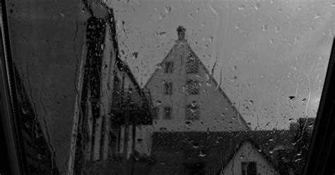 The Rain Storm In Ulm Germany Black And White