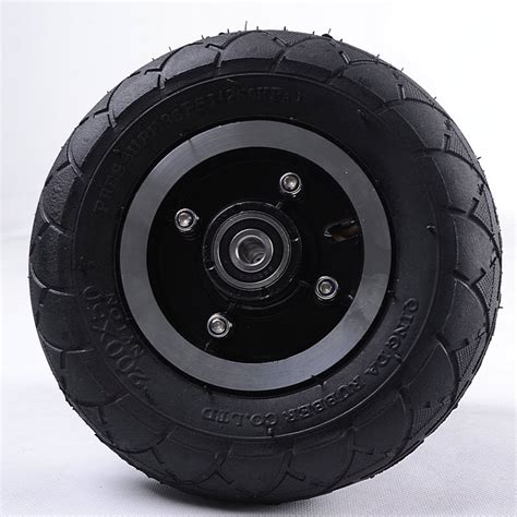 8寸轮子橡胶轮充气胎轮毂改装轮椅轮胎滑板车200x50mm电动车轮胎虎窝淘