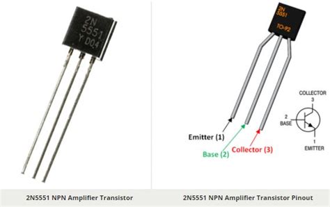 2n5551 Npn Amplifier Transistor Pinout Features And Datasheet