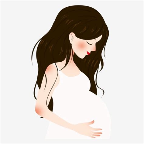Cartoon Pregnant Woman Clipart