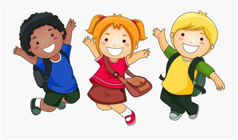 B Cc Da Happy School Kids Clipart Free Transparent