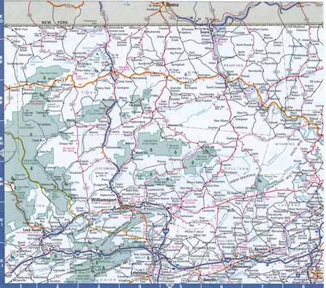 Detailed Map Of Pennsylvania State New River Kayaking Map