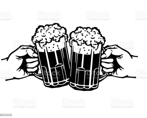 Two Beers Cheer Stock Illustration Download Image Now Istock
